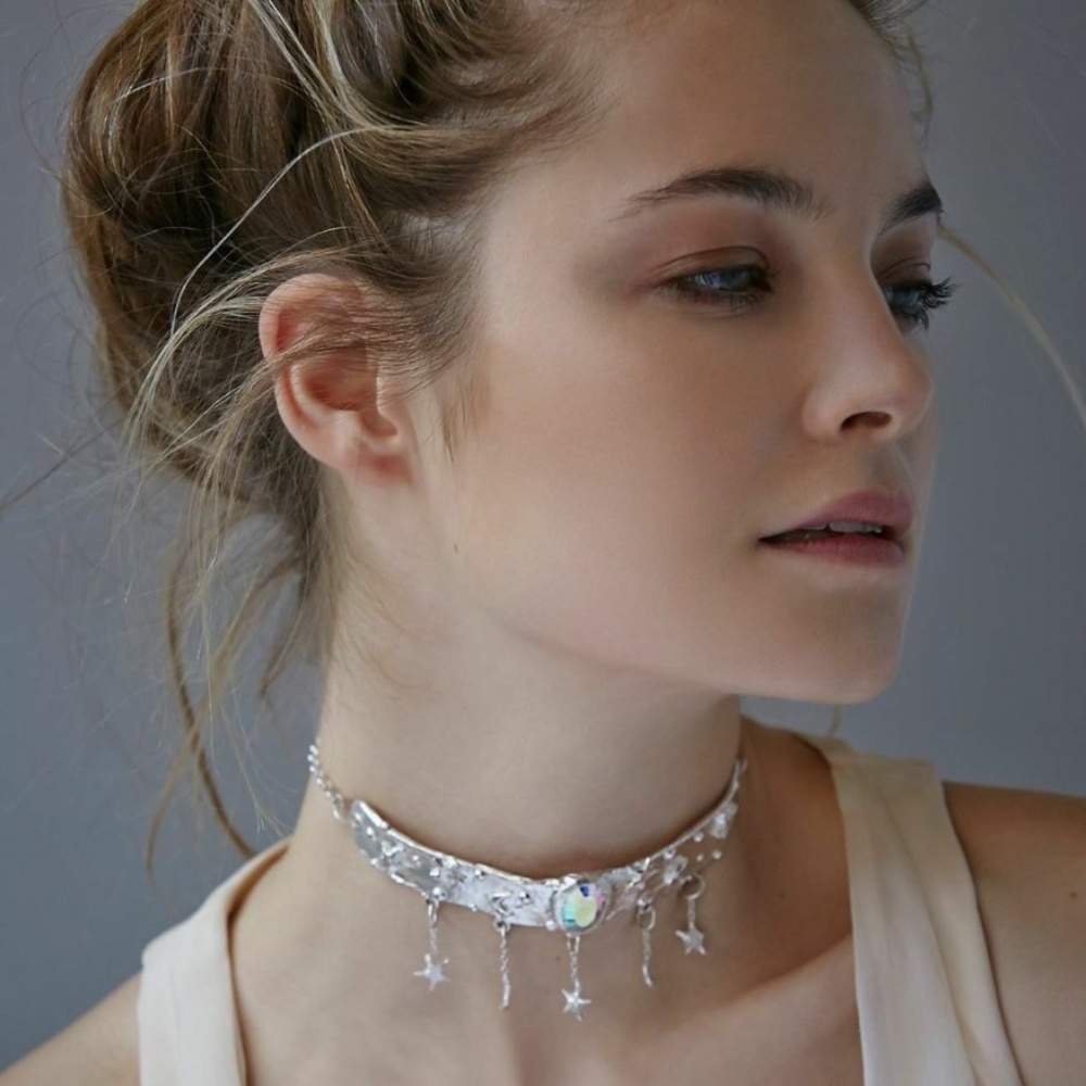 Free People Sterling Silver Stardust Cosmic Choker by Millie Savage